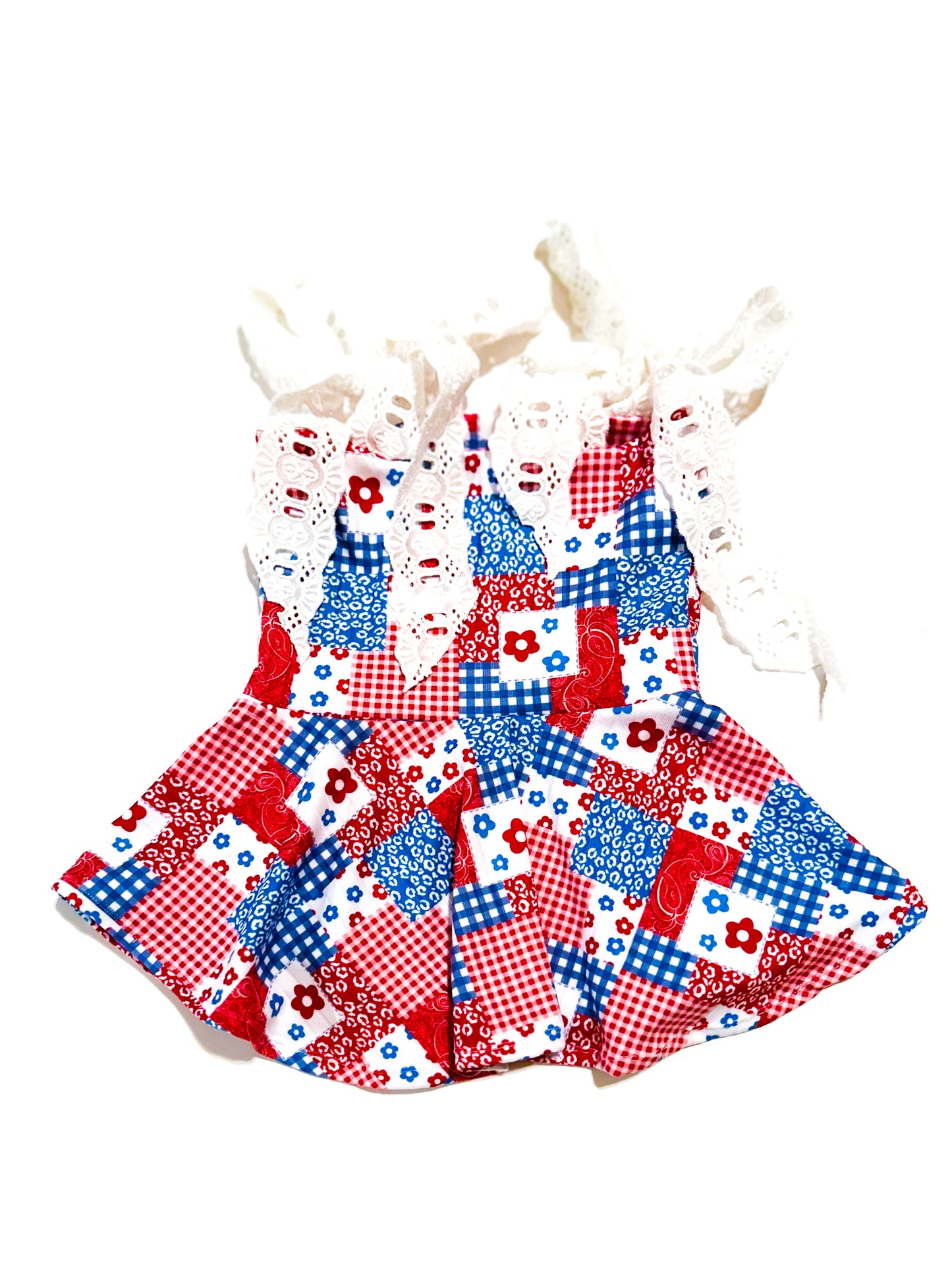 RTS 2T | American Honey | Lace Tie-Up Skirt Tank + Shorties + 2in Sailors